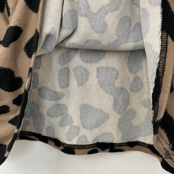 New Fashion Nova Leopard Print Soft Knit Oversized Tee Brown Black Size Small - Picture 11 of 16